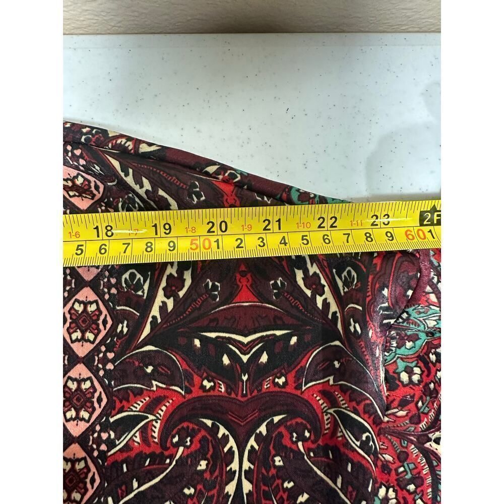 Zara Basic Women’s Size Small Red Satin Button Do… - image 7